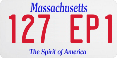 MA license plate 127EP1