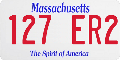 MA license plate 127ER2