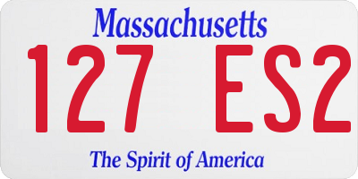 MA license plate 127ES2