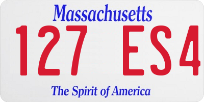 MA license plate 127ES4