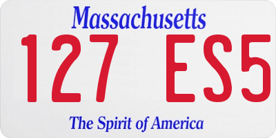 MA license plate 127ES5