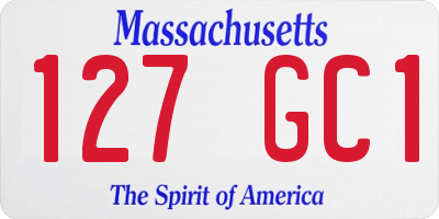 MA license plate 127GC1