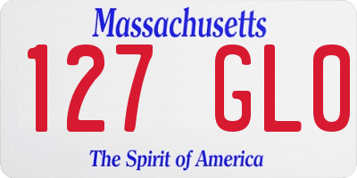 MA license plate 127GL0