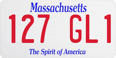 MA license plate 127GL1