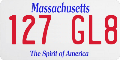 MA license plate 127GL8