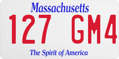 MA license plate 127GM4