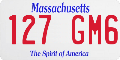 MA license plate 127GM6