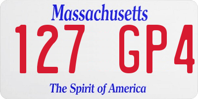 MA license plate 127GP4