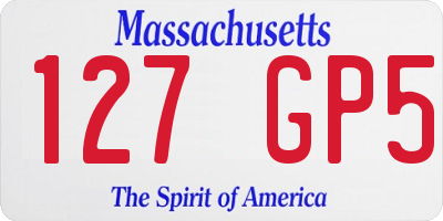 MA license plate 127GP5