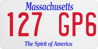 MA license plate 127GP6