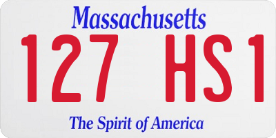 MA license plate 127HS1