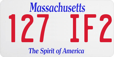 MA license plate 127IF2