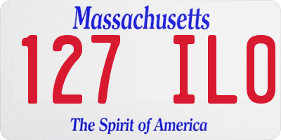 MA license plate 127IL0