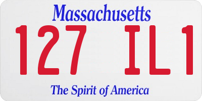 MA license plate 127IL1