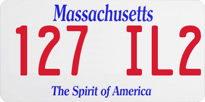 MA license plate 127IL2