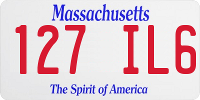 MA license plate 127IL6