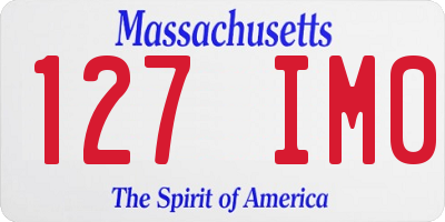MA license plate 127IM0