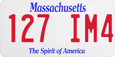 MA license plate 127IM4