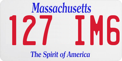 MA license plate 127IM6