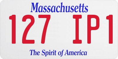 MA license plate 127IP1