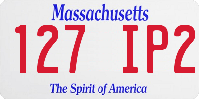 MA license plate 127IP2