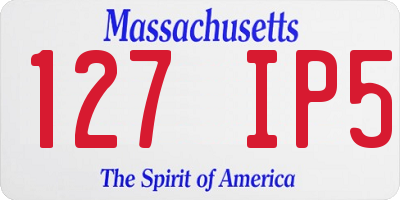 MA license plate 127IP5