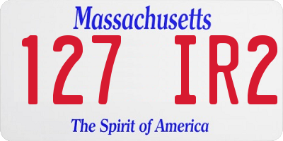 MA license plate 127IR2