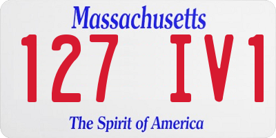 MA license plate 127IV1