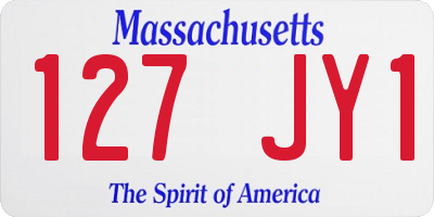 MA license plate 127JY1
