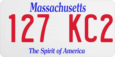 MA license plate 127KC2