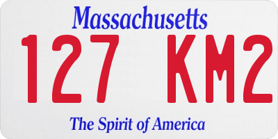 MA license plate 127KM2