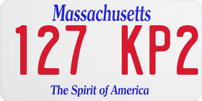 MA license plate 127KP2