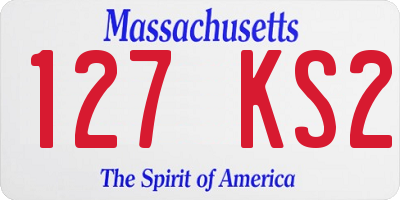 MA license plate 127KS2