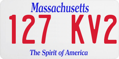 MA license plate 127KV2