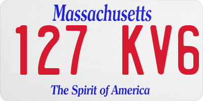 MA license plate 127KV6