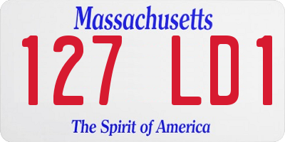 MA license plate 127LD1