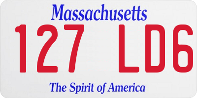MA license plate 127LD6