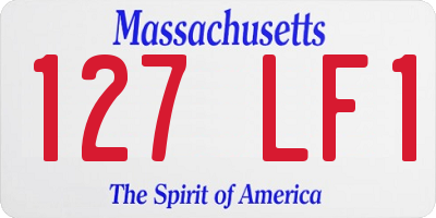 MA license plate 127LF1
