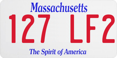 MA license plate 127LF2