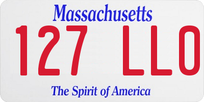 MA license plate 127LL0