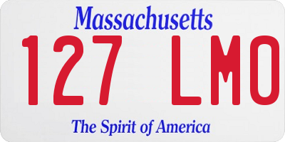 MA license plate 127LM0