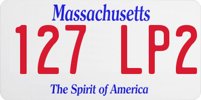 MA license plate 127LP2