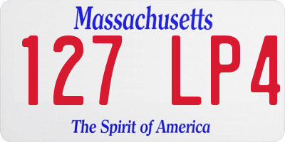 MA license plate 127LP4