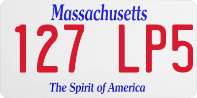 MA license plate 127LP5