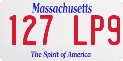 MA license plate 127LP9