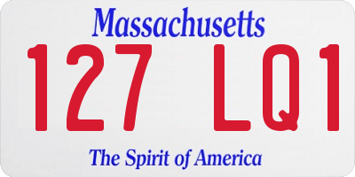 MA license plate 127LQ1