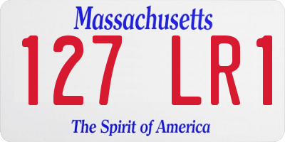 MA license plate 127LR1