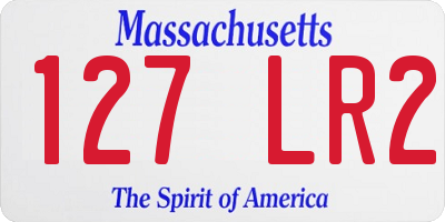 MA license plate 127LR2