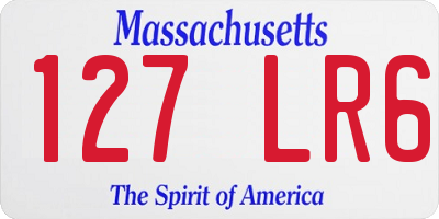 MA license plate 127LR6