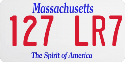 MA license plate 127LR7